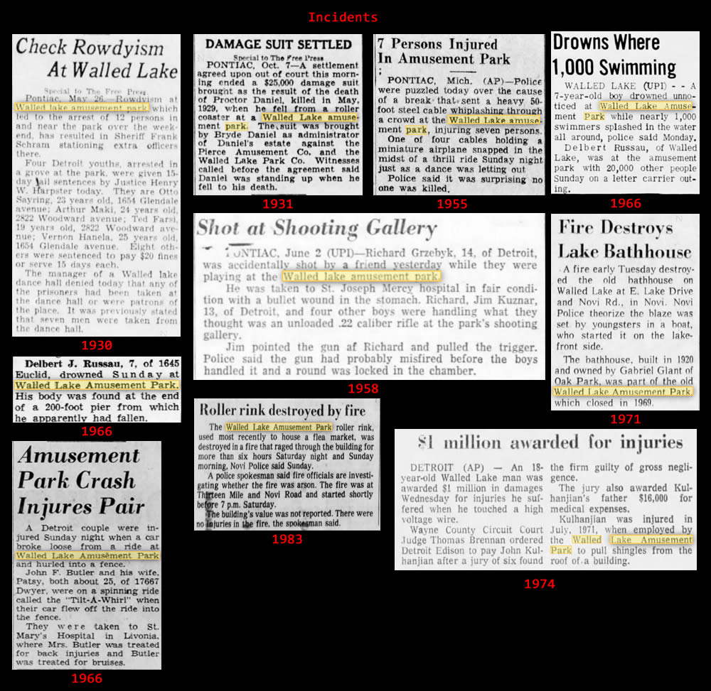 Walled Lake Amusement Park (Walled Lake Park) - Incidents At Walled Lake Park (newer photo)